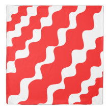 Motif des vagues blanches et rouges