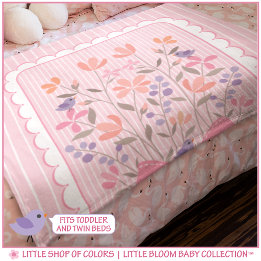 Housse de couette pour fillettes à motif floral