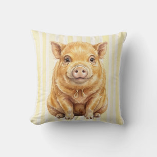 Housse de coussin de ferme de cochon Kunekune à l'