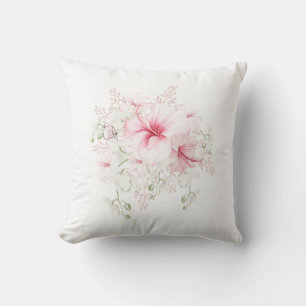 Housse de Coussin de Jeté Floral à l'Aquarelle Hib
