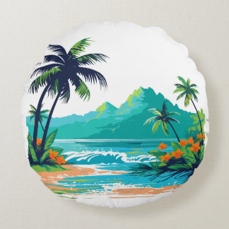 Housse de Coussin de Jeter de l'Île Tropicale