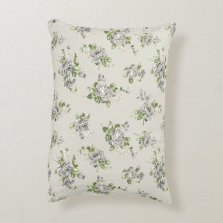 Housse de Coussin Décorative Fleurie Beige – Éléga