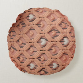 Housse de coussin motif tigre au crochet pêche