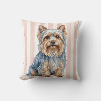 Housse de coussin Silky Terrier aquarelle