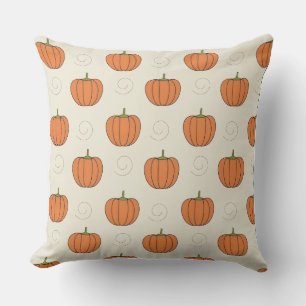 Housse de coussin style aquarelle Citrouille