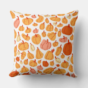 Housse de coussin style aquarelle Citrouille