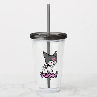 Housse de gobelet Kuromi pour gobelet transparent 