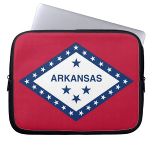 Housse d'ordinateur portable Drapeau de l'Arkansas