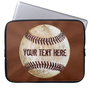 Housse d'ordinateur vintage baseball cool avec VOT