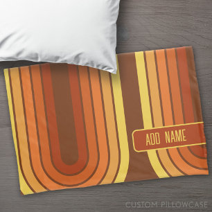 Housse D'oreillers 70 Ligne Inspiré Art Sunset Arc rouge orange jaune