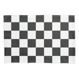 Housse D'oreillers à damiers motif