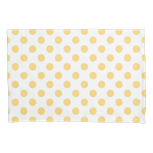Housse D'oreillers à petits pois jaunes