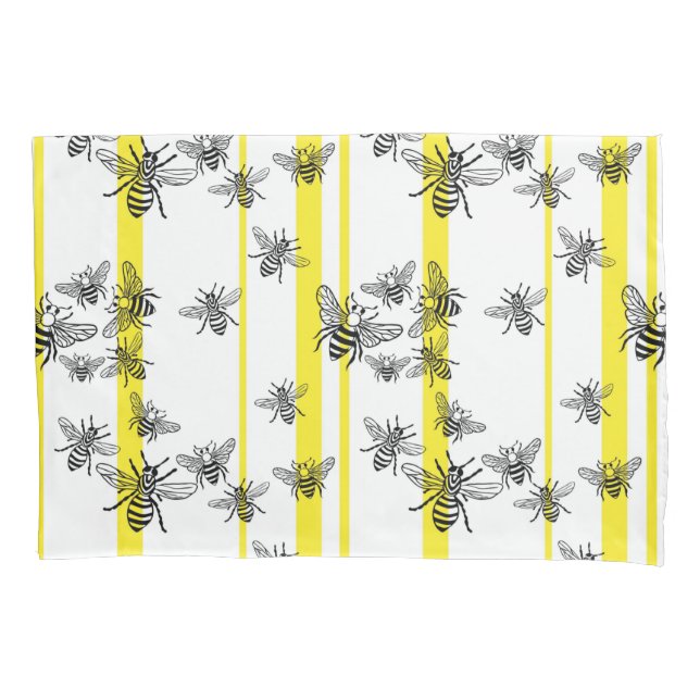 Housse D'oreillers Abeilles de miel ! Coque coussin (devant)