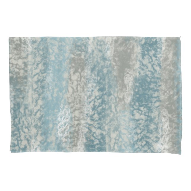 Housse D'oreillers Abstraite teintes douces gris Turquoise (devant-gauche)