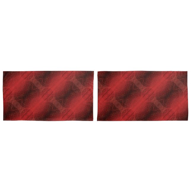 Housse D'oreillers Acceptation | Médaillons de méditation rouge (devant-Set)