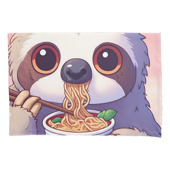 Housse D'oreillers Adorable sorcellerie manger Ramen (devant)