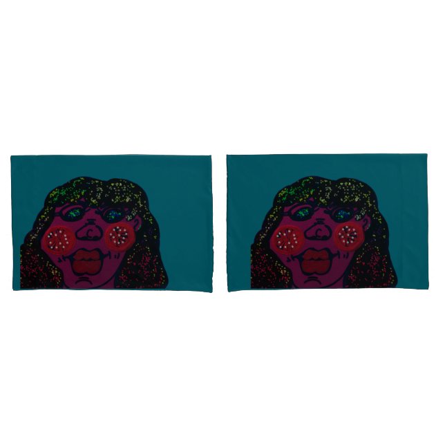 Housse D'oreillers African-American Cartoon Character Pillowcases (devant-Set)