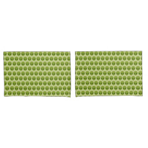 Housse D'oreillers Alien vert mignon en tête de Motif