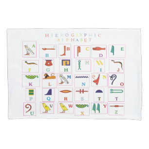 Housse D'oreillers Alphabet Hiéroglyphique