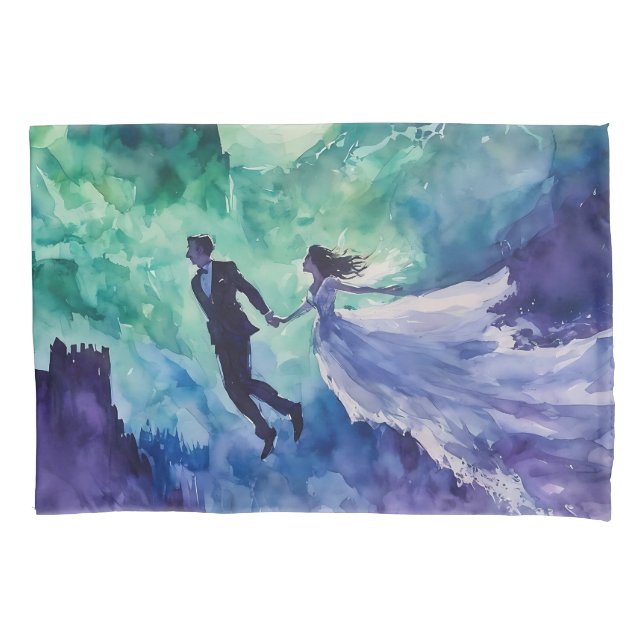Housse D'oreillers Amateurs de vol - Peinture aquarelle (devant)