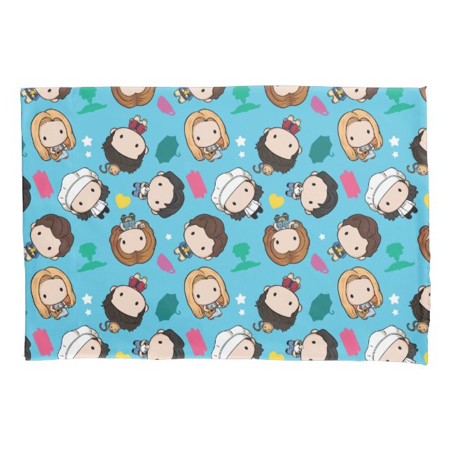 Housse D'oreillers AMIS™ | Caractère Motif Chibi (devant)