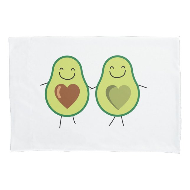 Housse D'oreillers Amour d'Avocado (devant)