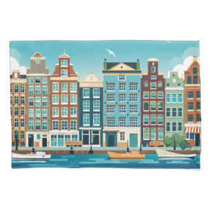 Housse D'oreillers Amsterdam No.1 Sunny Day Business Pillowcase