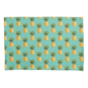 Housse D'oreillers Ananas tropicaux sur Teal