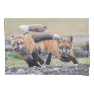 Housse D'oreillers Animaux de bébés cutest Fox Pups en jeu