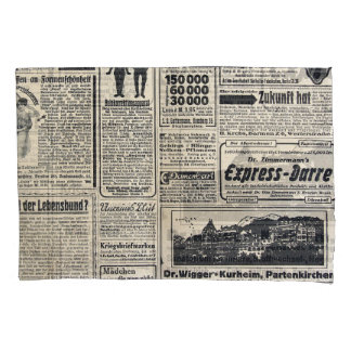 Housse D'oreillers Annonces de journaux allemands antiques 1917