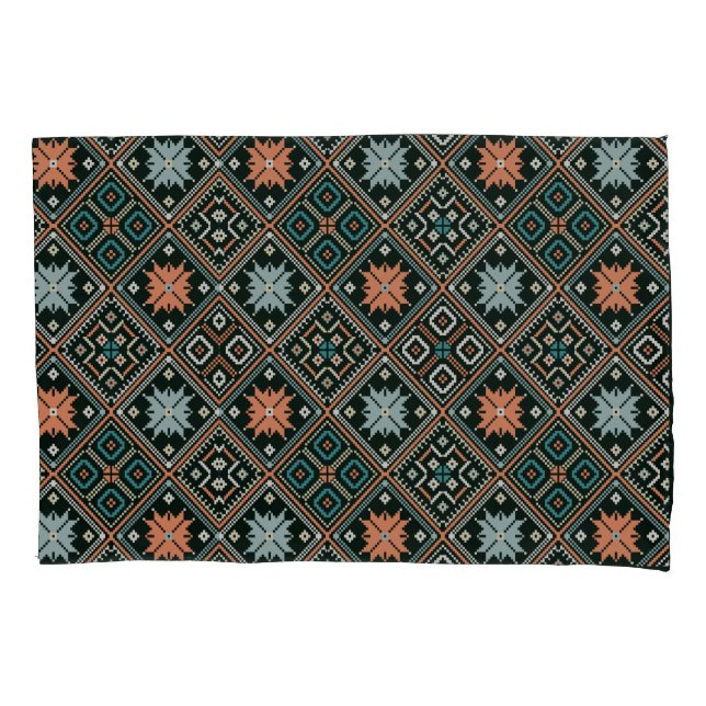 Housse D'oreillers Antique Batik Imprimer Pillowcase (devant)