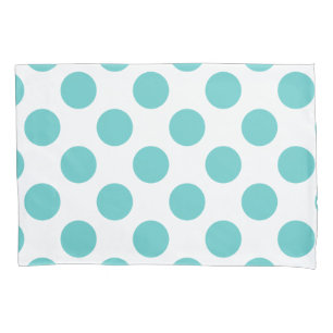 Housse D'oreillers Aqua White Cute Pois