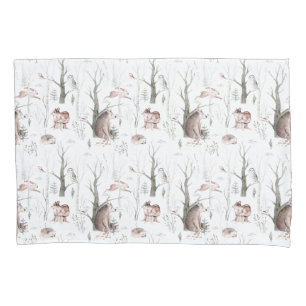 Housse D'oreillers Aquarelle Animaux forestiers