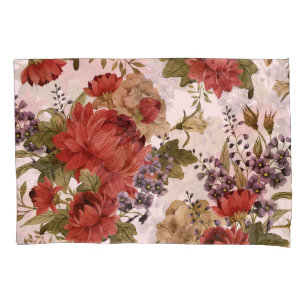 Housse D'oreillers Aquarelle Chrysanthemum Roses : Floral sans fil