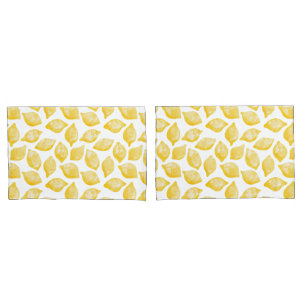 Housse D'oreillers Aquarelle Citron Motif
