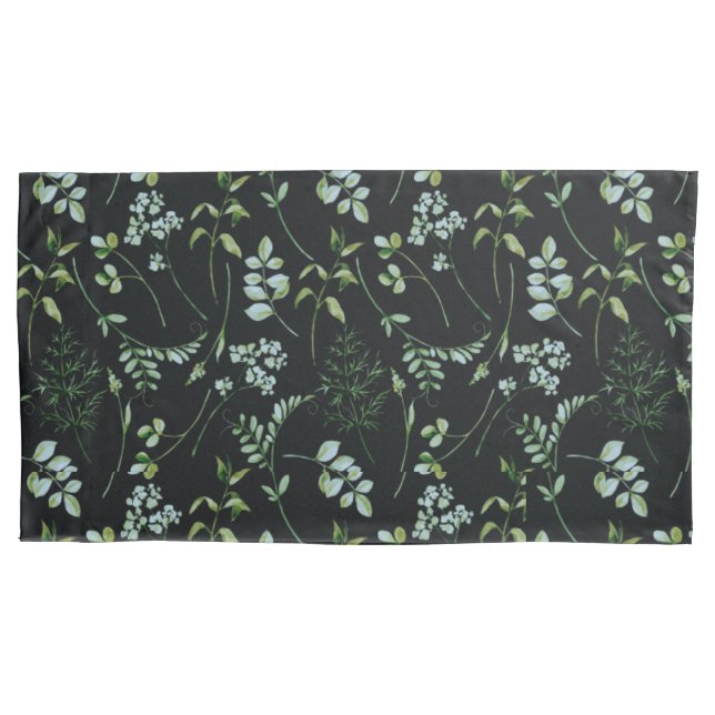 Housse D'oreillers Aquarelle Eucalyptus Feuilles de verdure (devant)