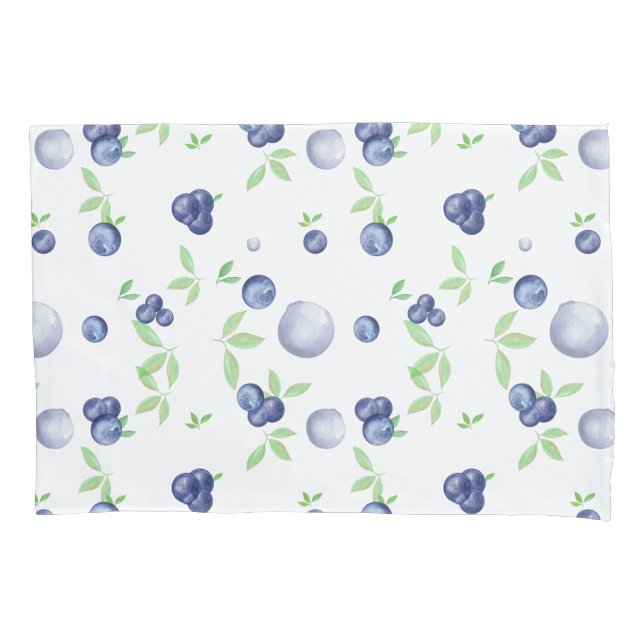 Housse D'oreillers Aquarelle fraîche d'été Blueberry  (devant)