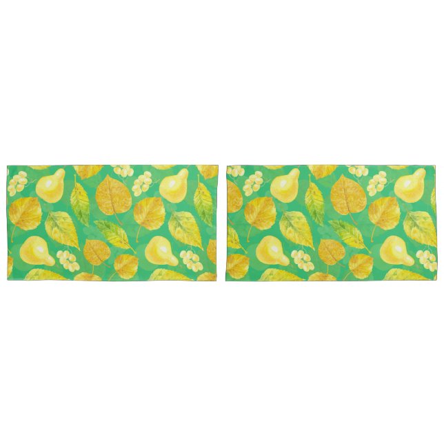 Housse D'oreillers Aquarelle motif d'automne (devant-Set)