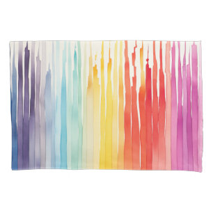 Housse D'oreillers Aquarelle Rayures estivales