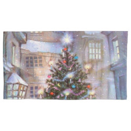 Housse D'oreillers Arbre de Noël Vintage