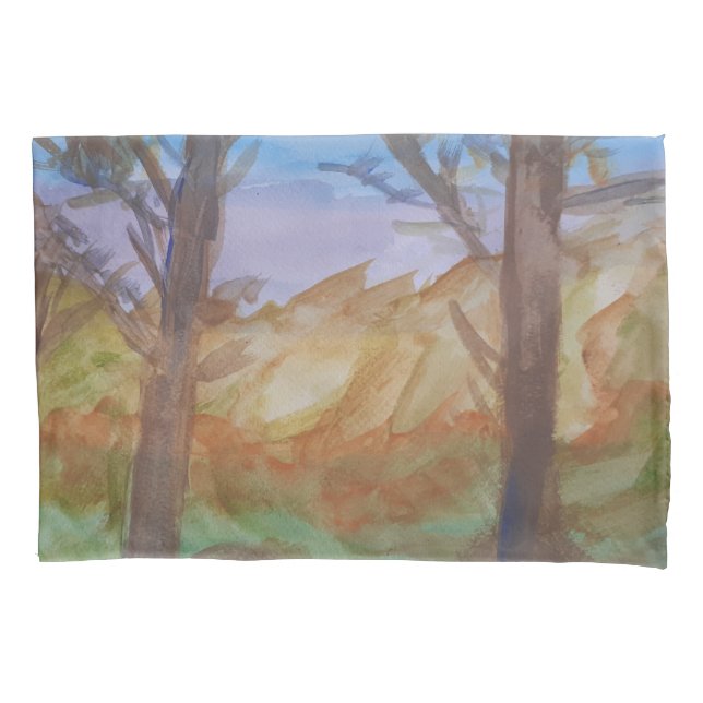 Housse D'oreillers Arbres au coucher du soleil (devant)