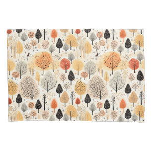 Housse D'oreillers Arbres d'automne fantaisistes dessin motif orange
