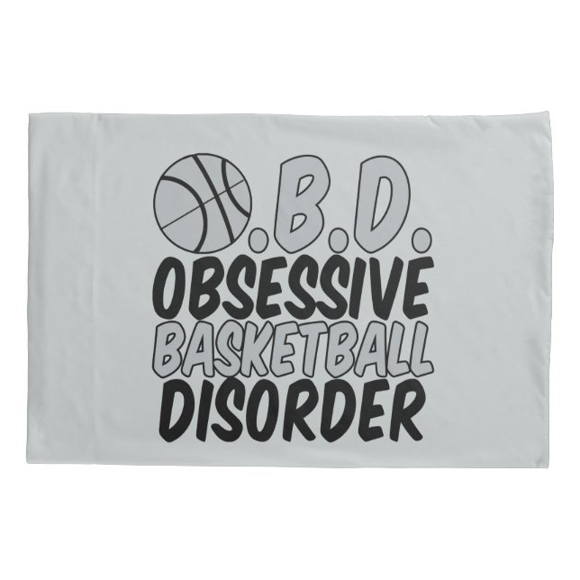 Housse D'oreillers Argent/Noir de basket-ball (Dos)