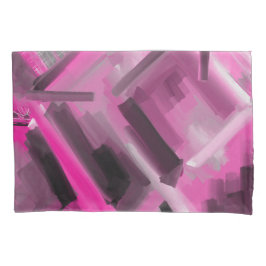 Housse D'oreillers Art Abstrait contemporain tons roses chauds