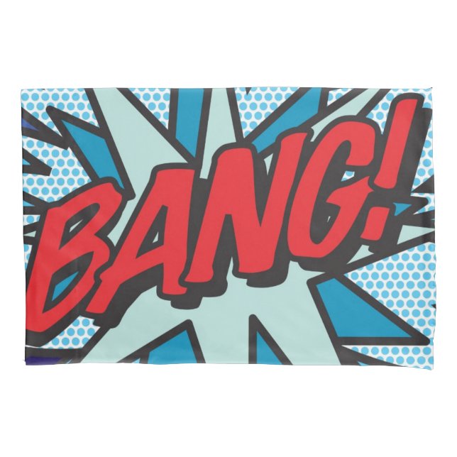 Housse D'oreillers Art BANG POW Fun Retro Comics Pop Art (devant)