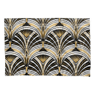 Housse D'oreillers Art Déco Gold Black Elegance : Années folles