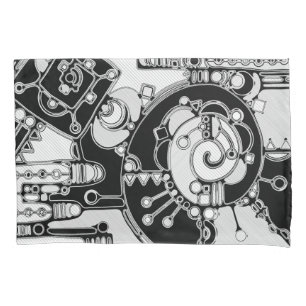 Housse D'oreillers Art Géométrique Noir Et Blanc 4