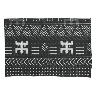 Housse D'oreillers Art Tribal Africain : Géométrique Noir & Blanc