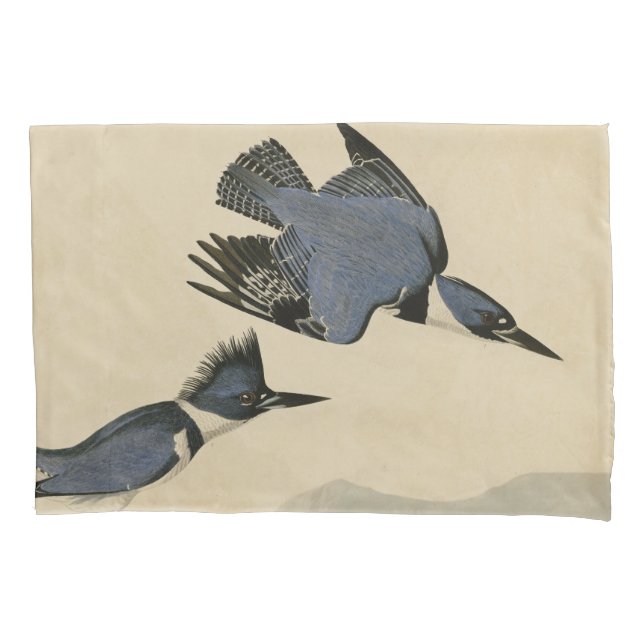 Housse D'oreillers Audubon Belted Kingfisher Wildlife Bird (devant)