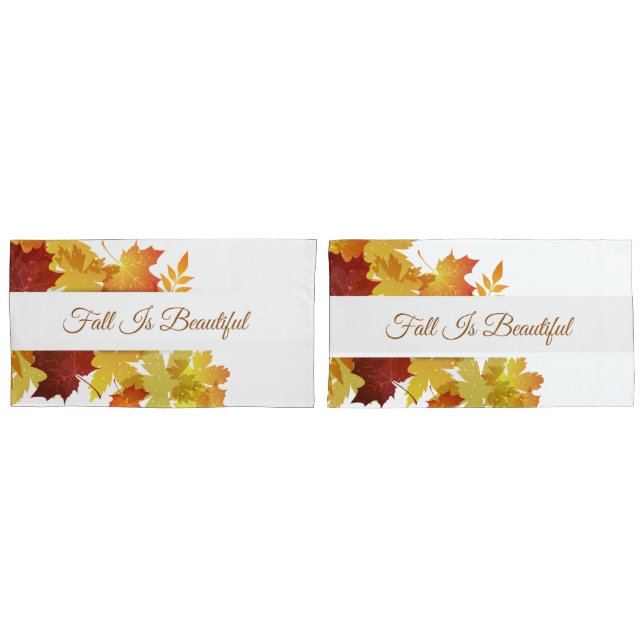 Housse D'oreillers Autumn Leaves Pilote Set (devant-Set)